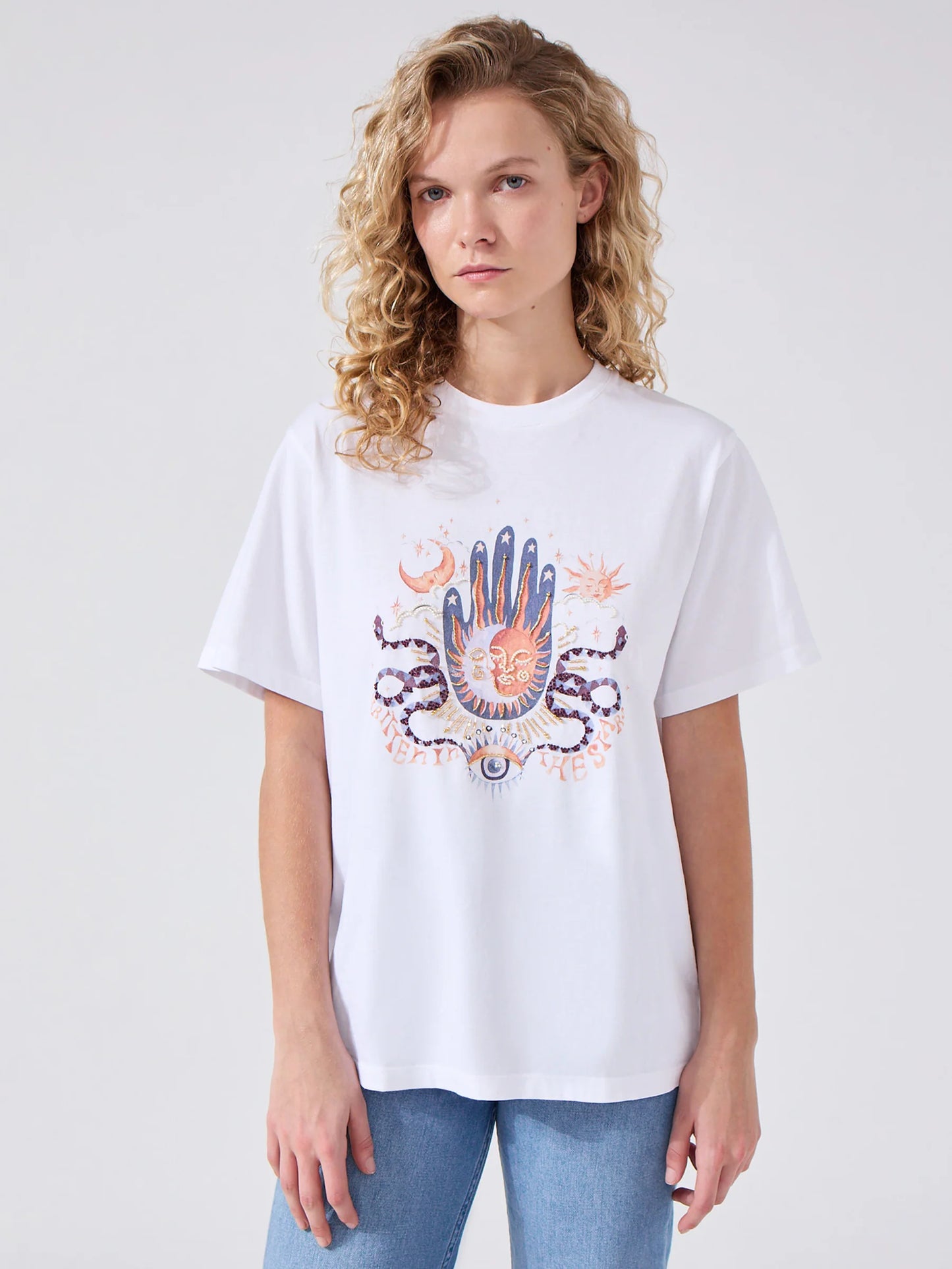 Hayley Menzies White Written in The Stars T- Shirt