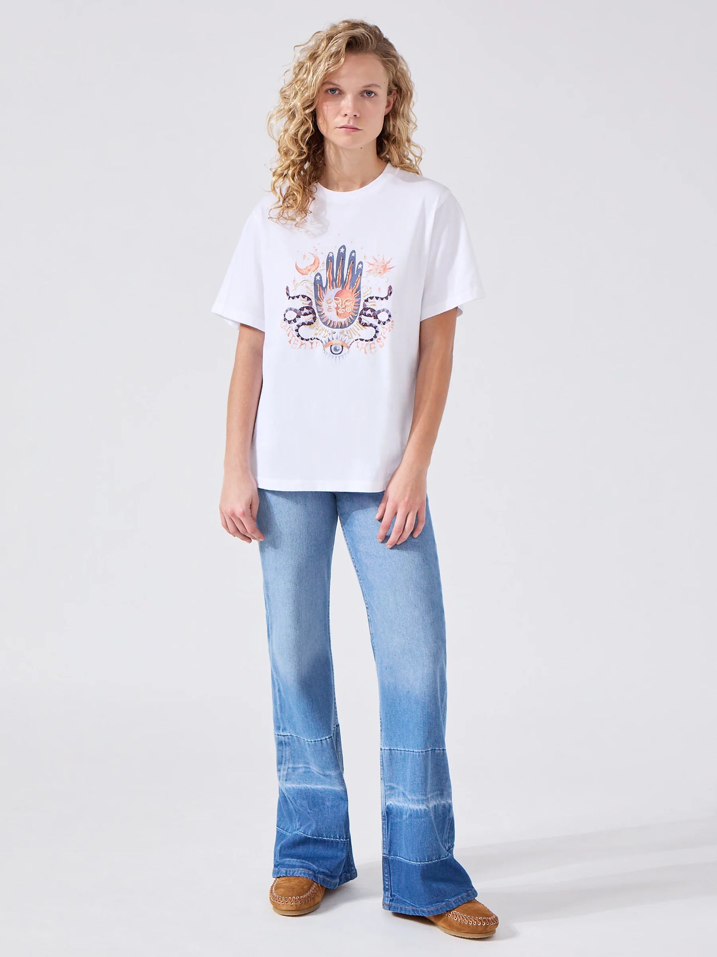 Hayley Menzies White Written in The Stars T- Shirt