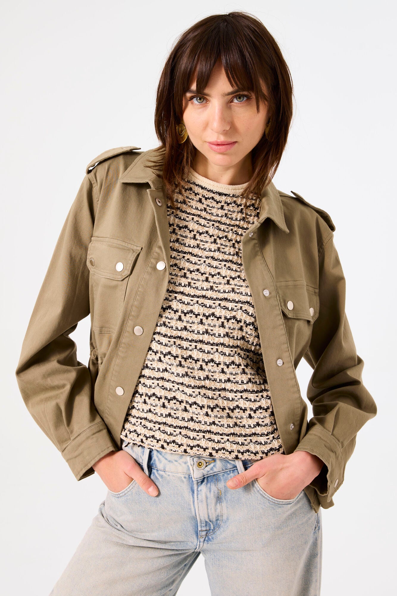 Olive Green Short Light Jacket