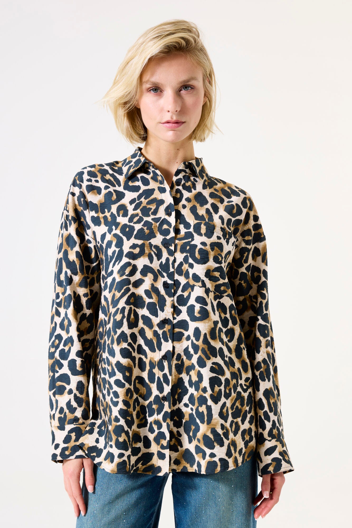 Garcia Shirt in Almond Leopard