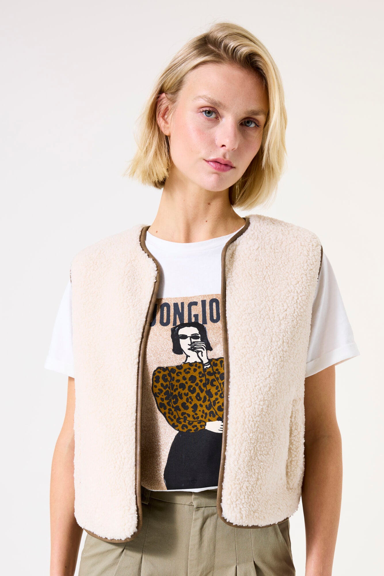 Garcia Soft Teddy Reversible Gilet