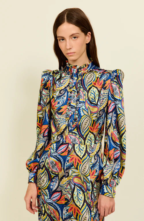 Phillipa 1970 Noor Multi Coloured Print Dress