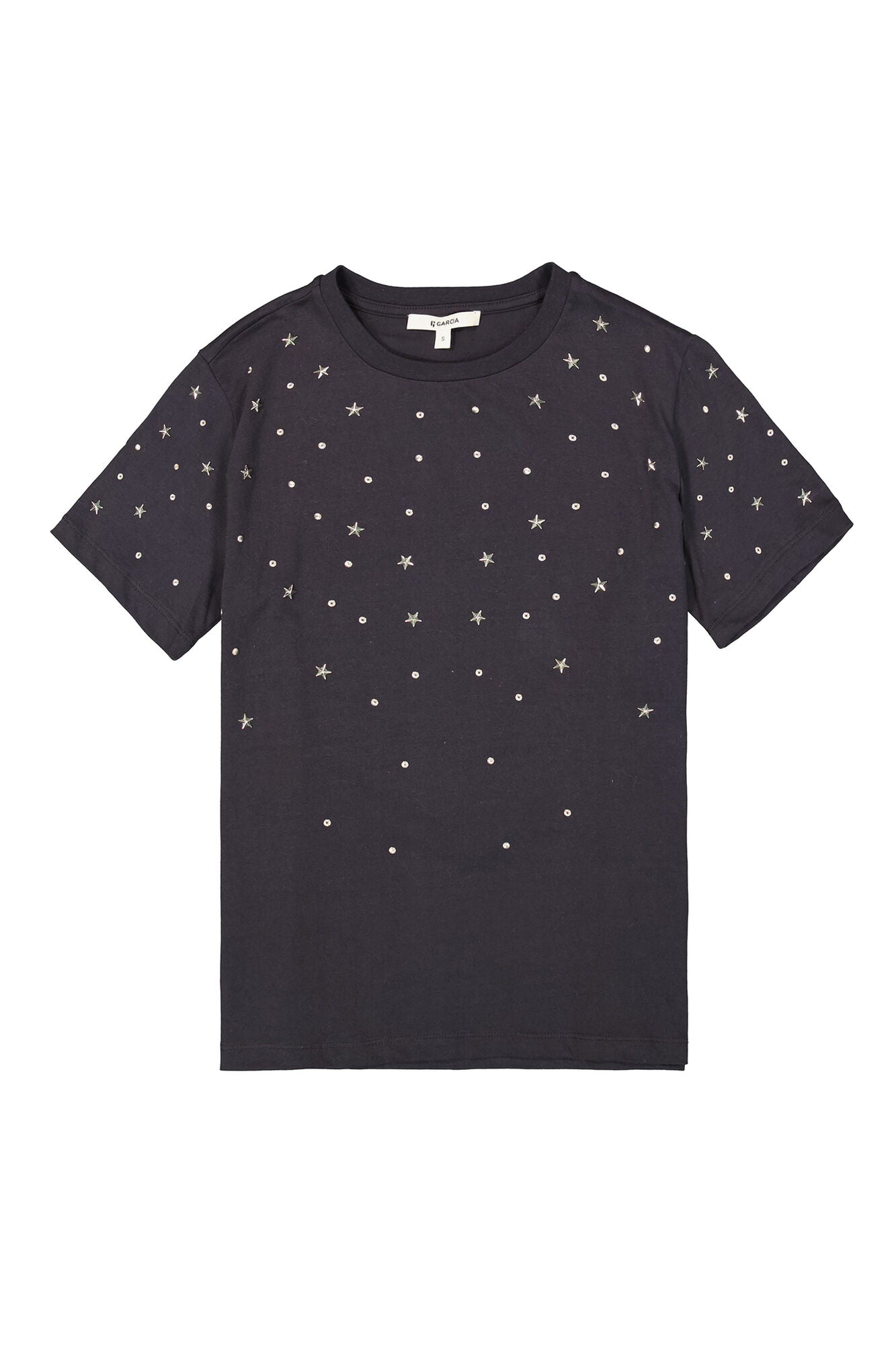 Garcia Anthracite Silver Beaded T-Shirt
