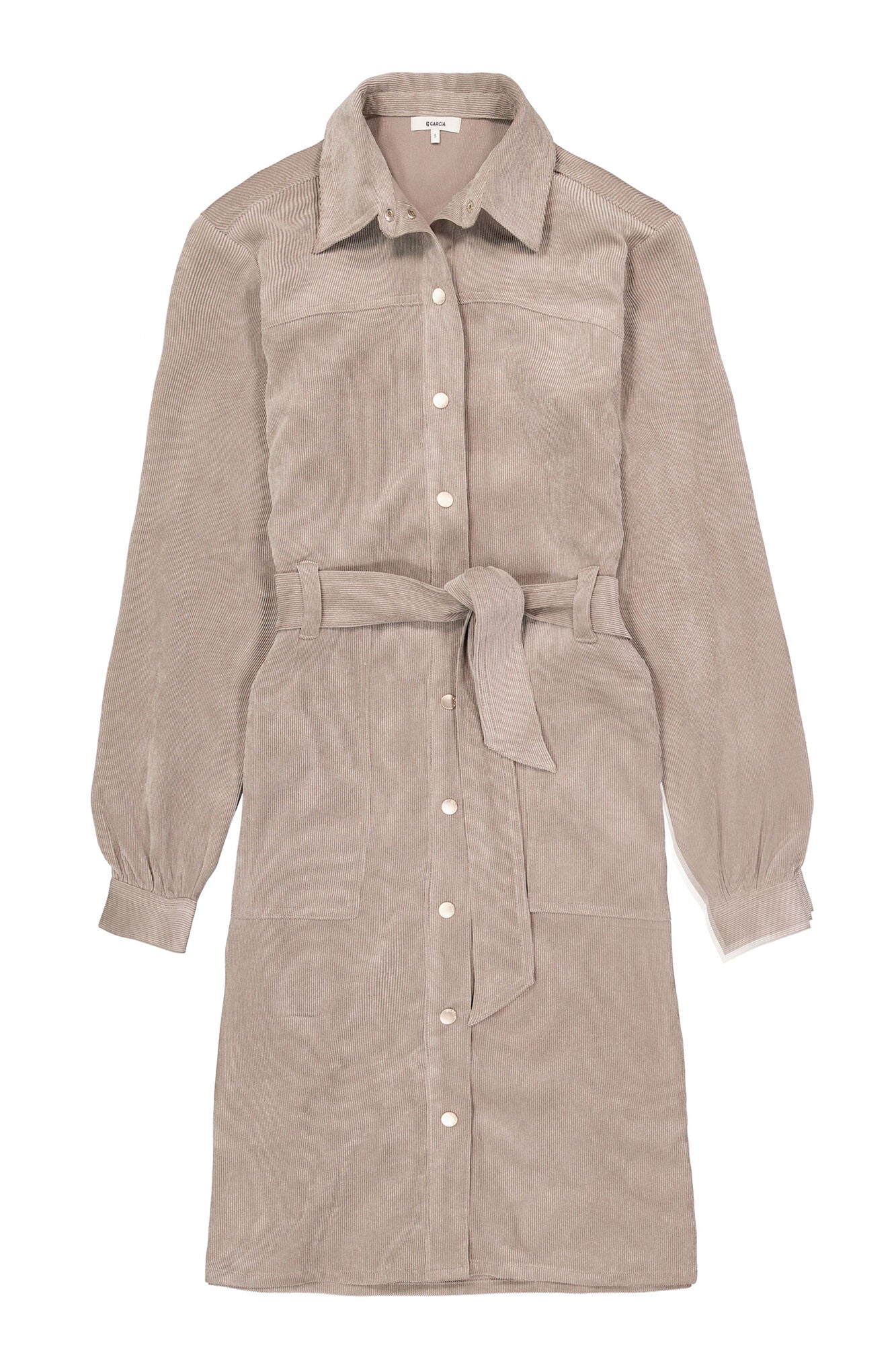 Garcia Fine Corduroy Taupe Shirt Dress