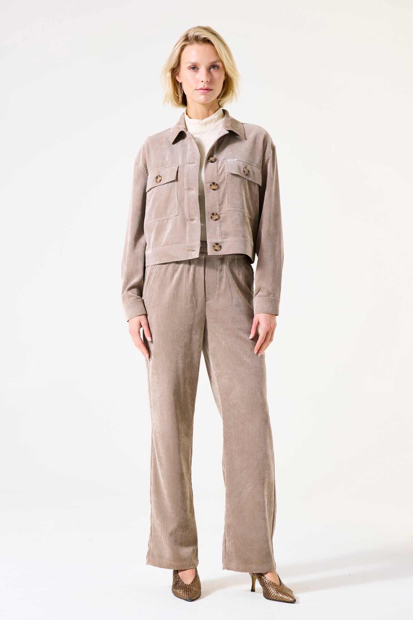 Garcia Taupe Fine Corduroy Short Jacket