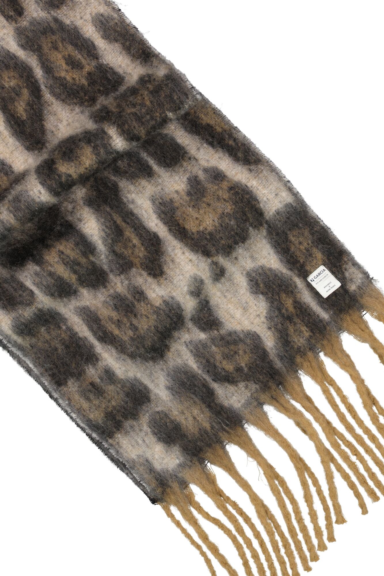 Garcia Almond Over sized Leopard Print Scarf
