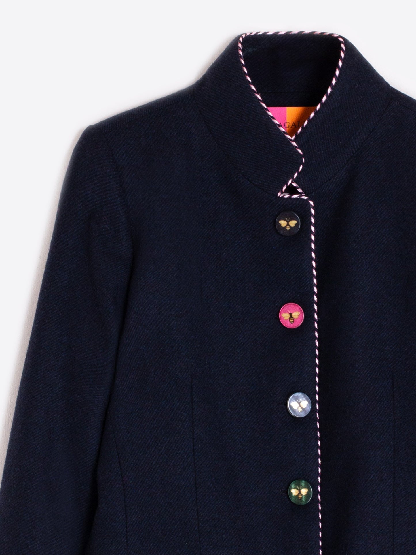 Vilagallo Navy Jacket With Bee Buttons
