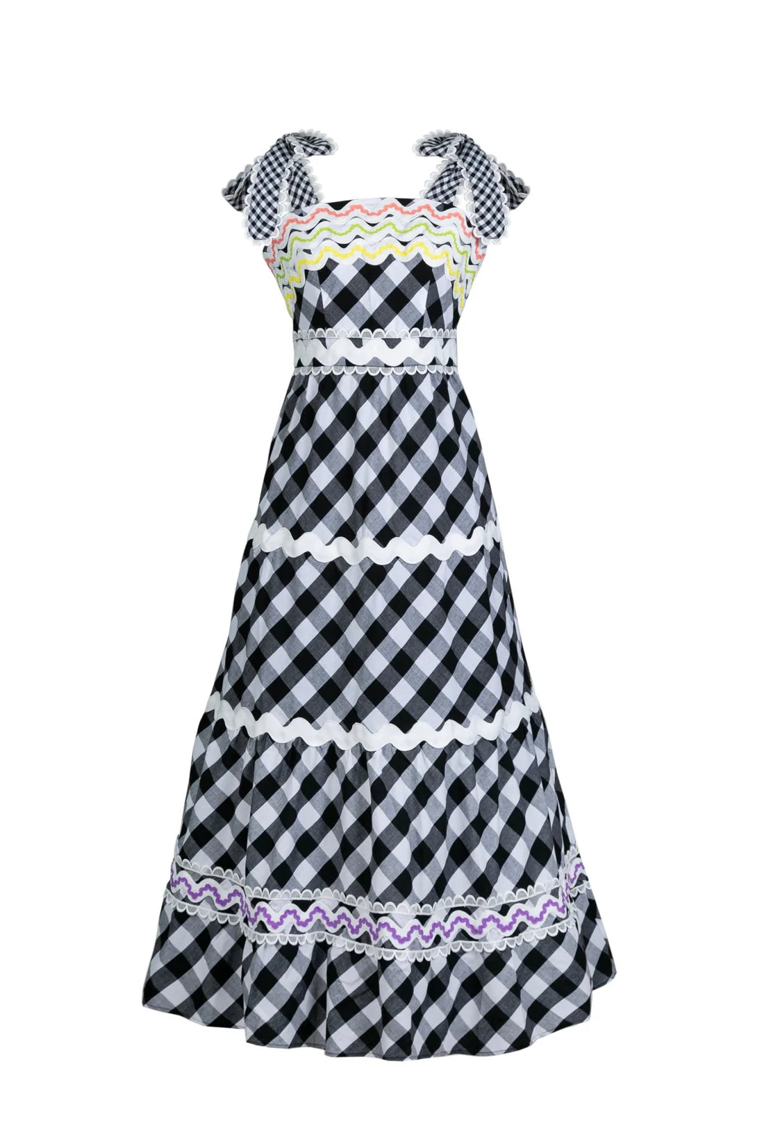Jade Vichy Black & White Dress