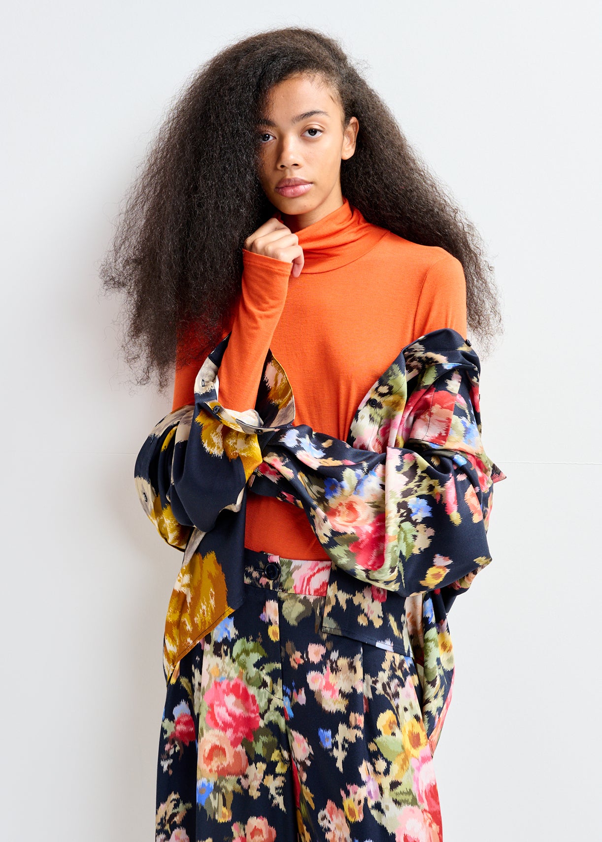 Essentiel Antwerp Jertice Jersey Turtle Neck Nectarine