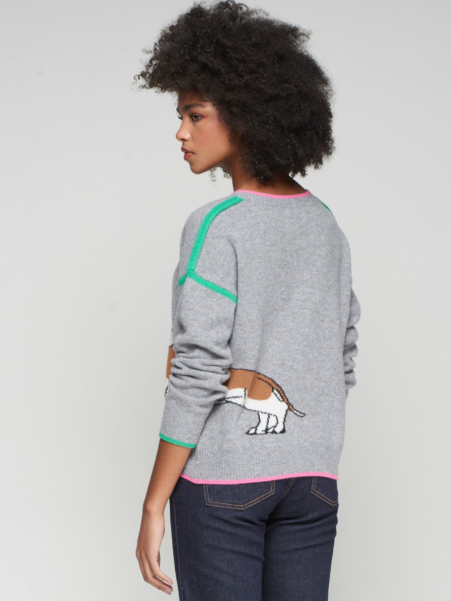 Vilagallo Grey Dachshund Sweater