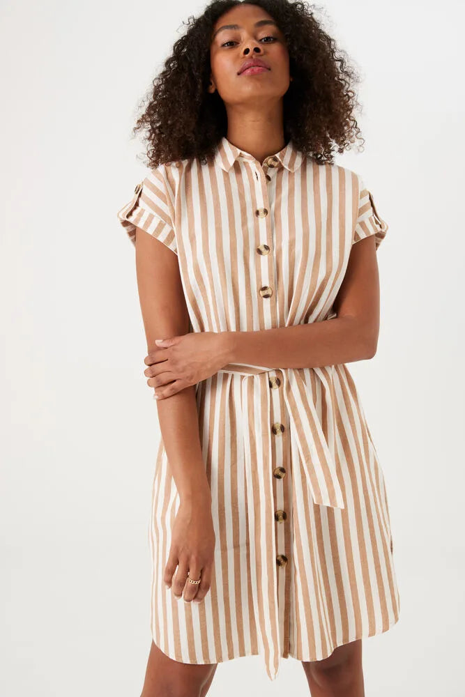 Dress With Vertical Stripe Pattern