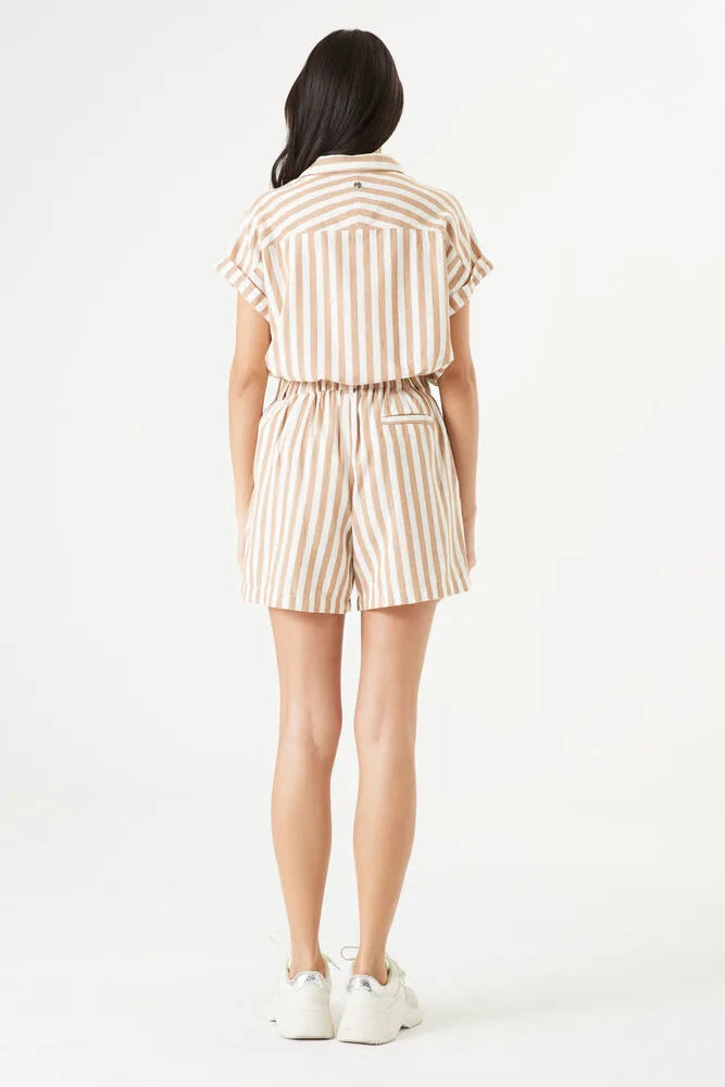 Shorts With Vertical Stripe Pattern