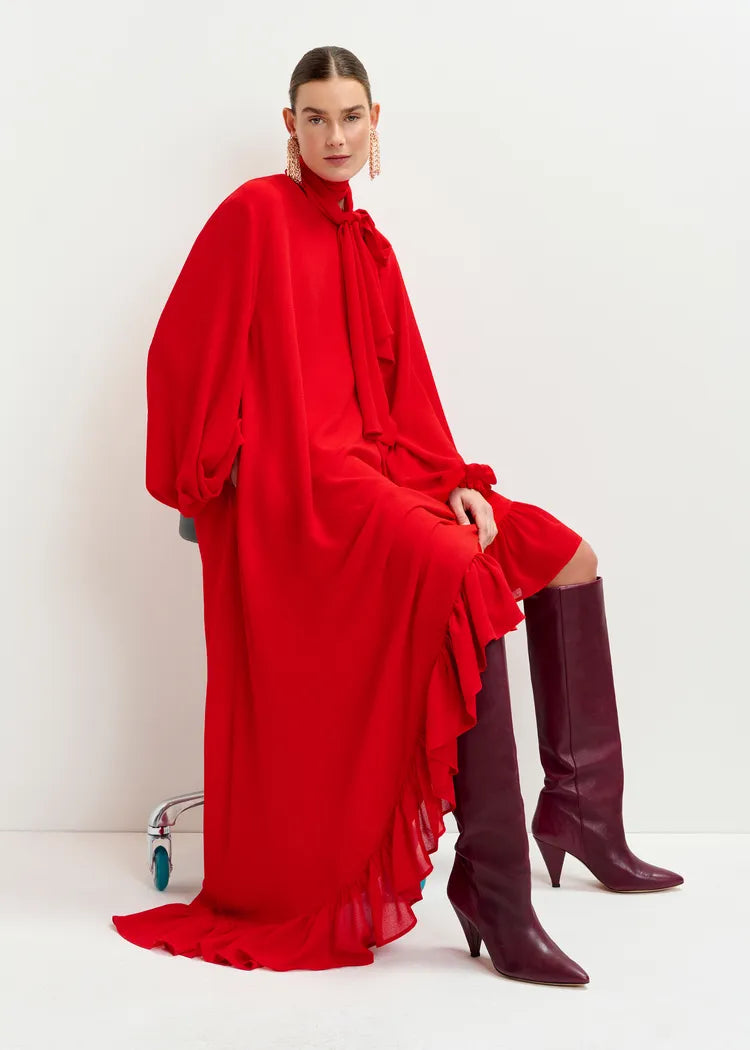 Essentiel Antwerp Asymmetrical Red Dress