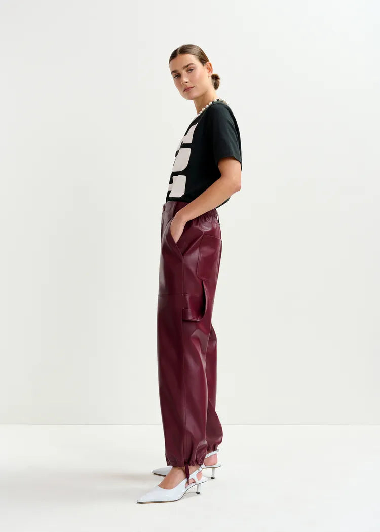 Essentiel Antwerp Faux Leather Trousers