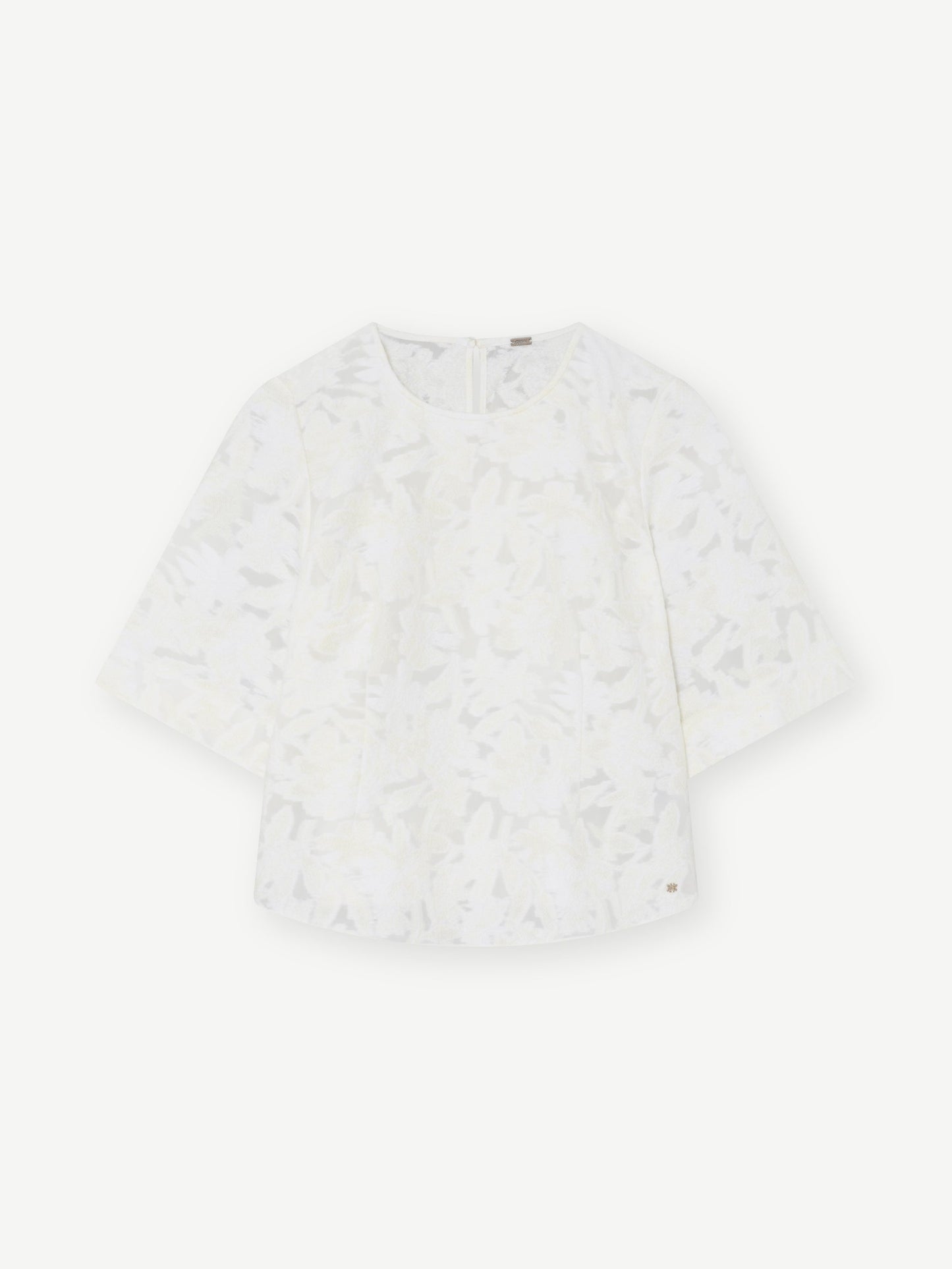 Gustav Nadia Off-white White Textured Embossed Top