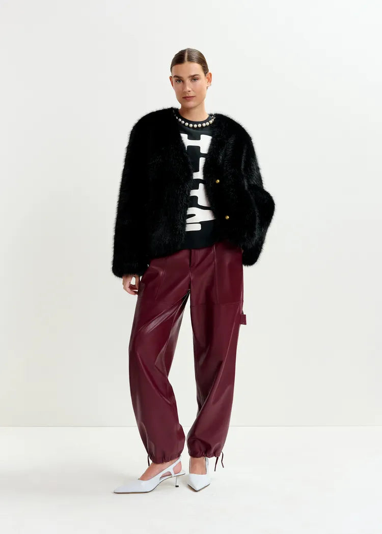 Essentiel Antwerp Faux Leather Trousers