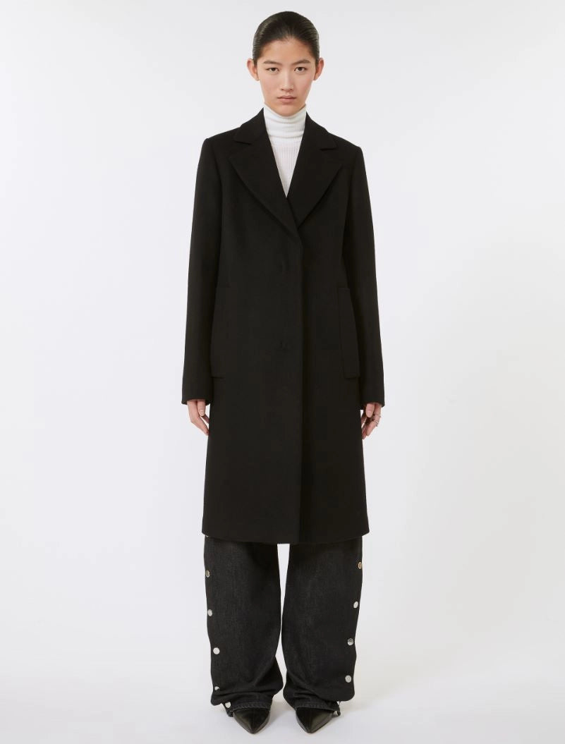 Sportmax Ala Black Wool Coat
