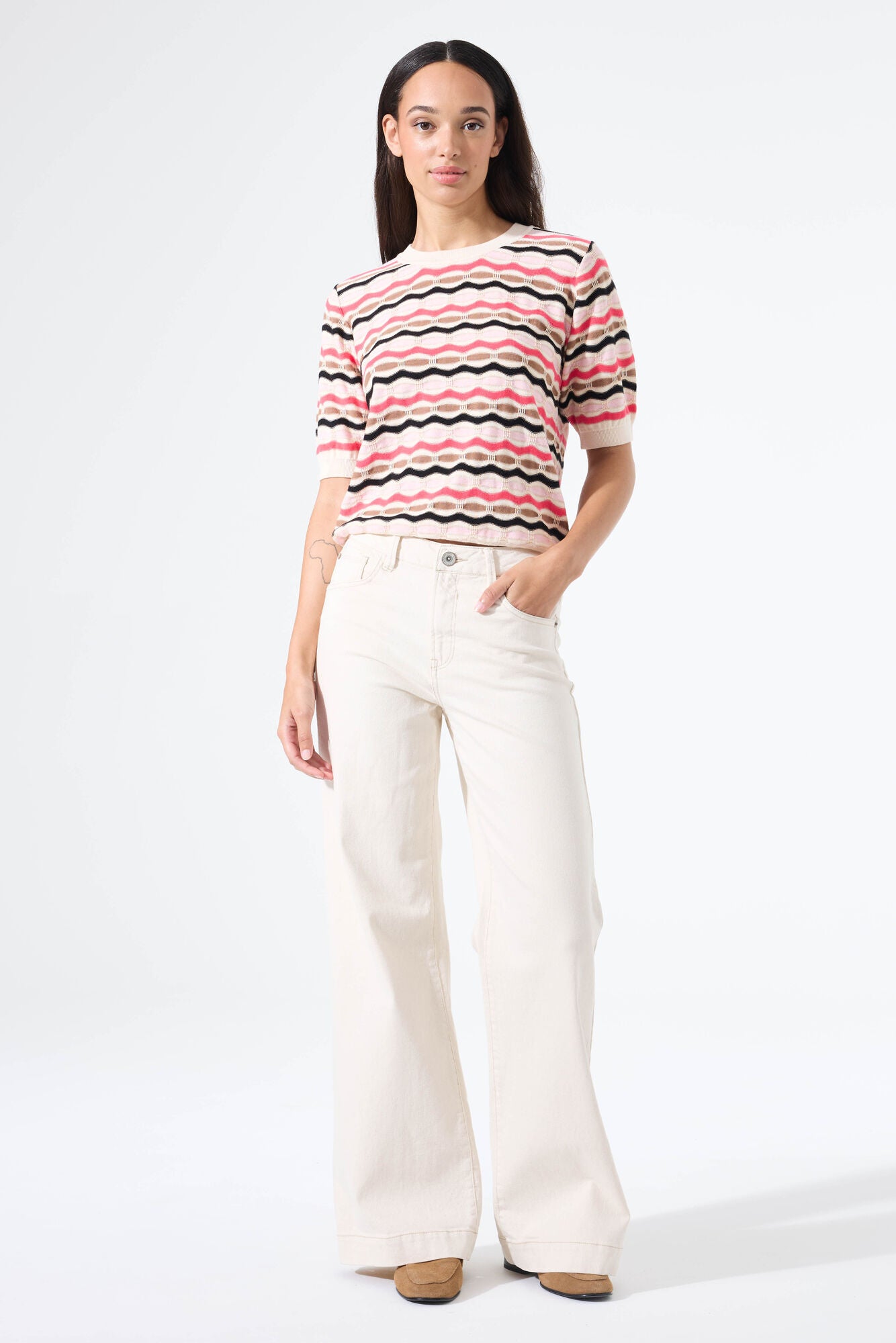 Garcia Striped Short Sleeve Jumper