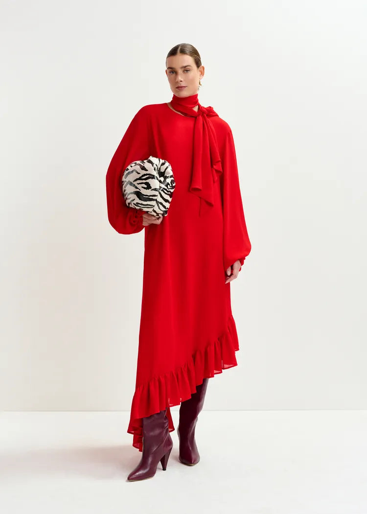 Essentiel Antwerp Asymmetrical Red Dress