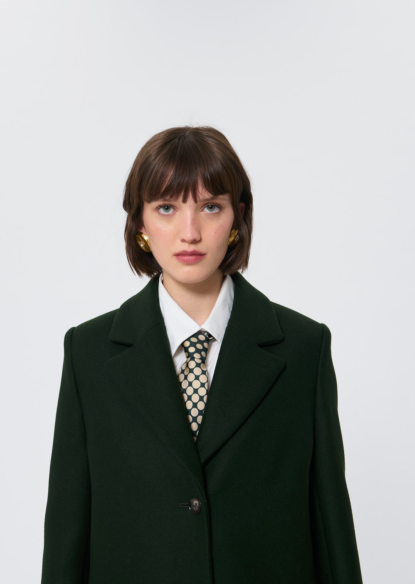 Tara Jarmon Matthew English Green Wool Coat