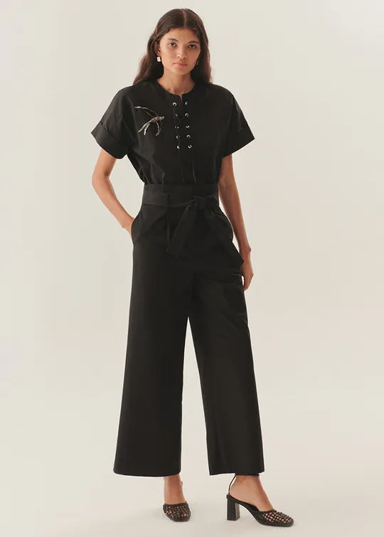 Exquise Lauren Navy Trousers