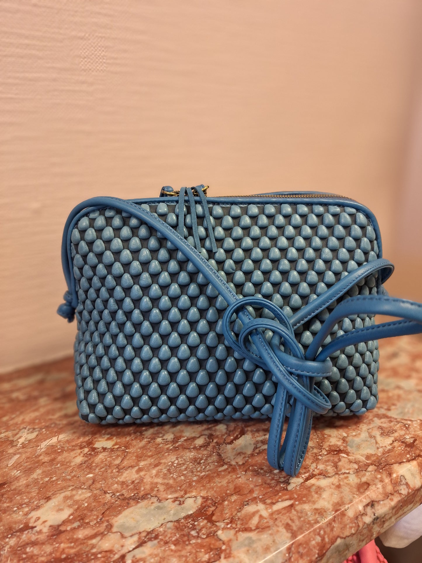 Tissa Fontaneda Large Gizmo. In Coral Blue