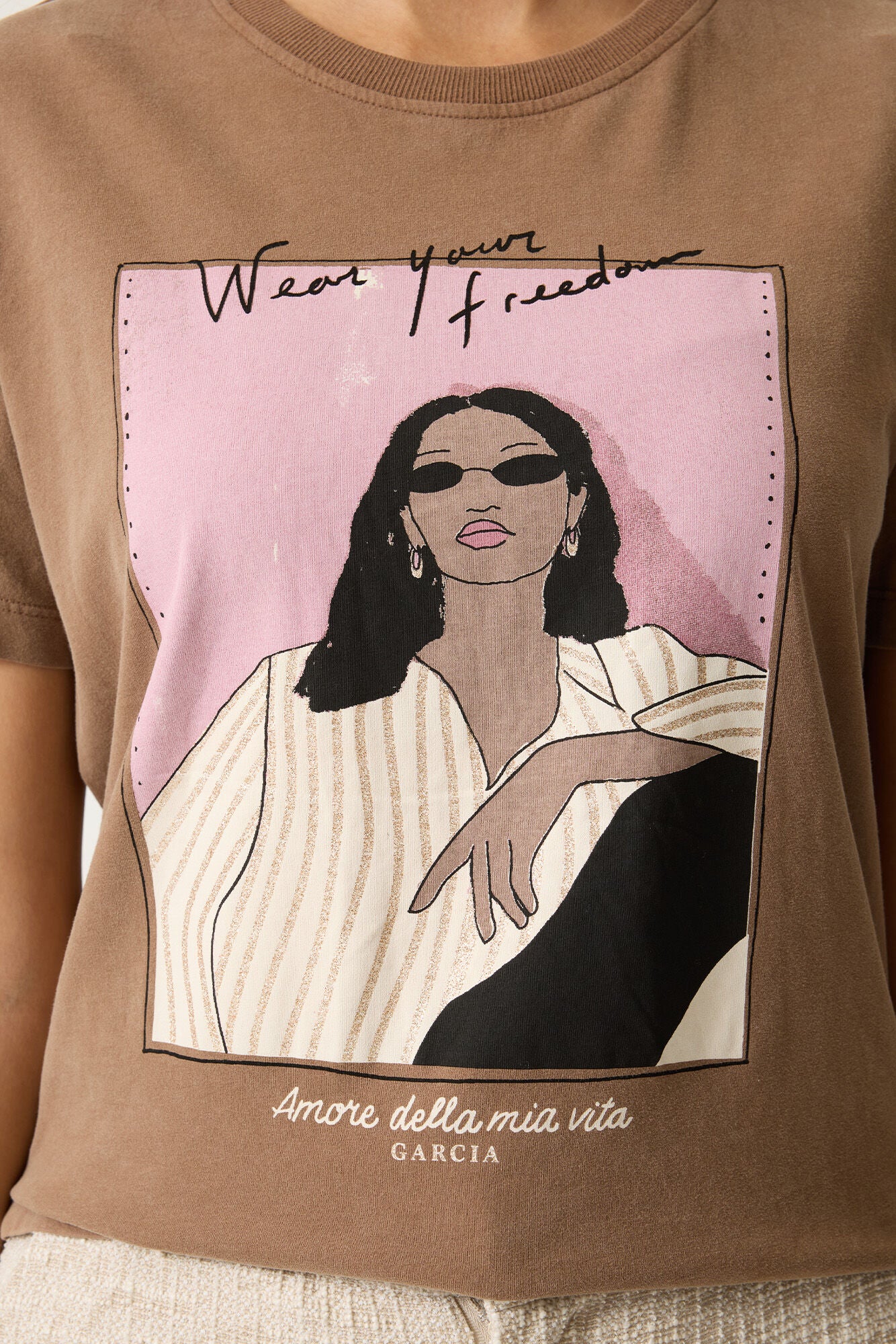 Garcia Soft Taupe T Shirt