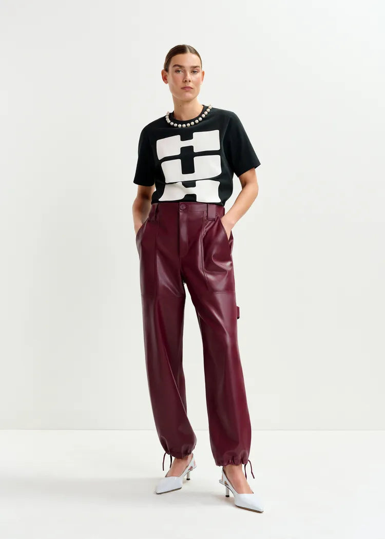 Essentiel Antwerp Faux Leather Trousers