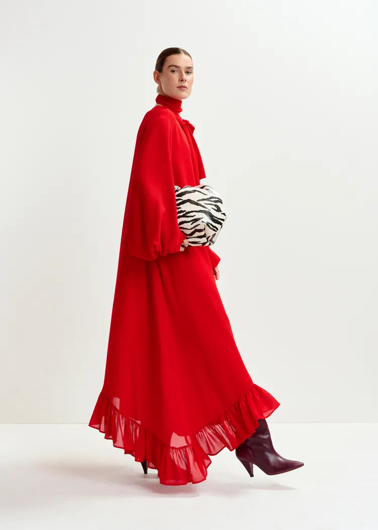 Essentiel Antwerp Asymmetrical Red Dress