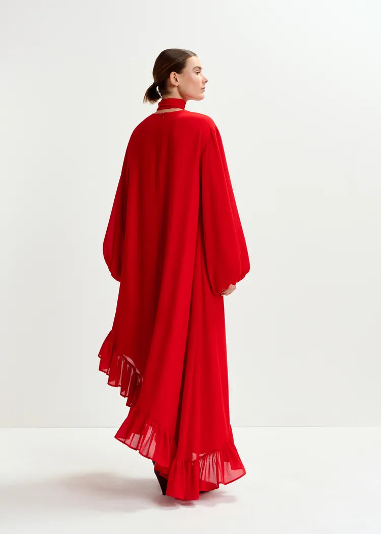 Essentiel Antwerp Asymmetrical Red Dress
