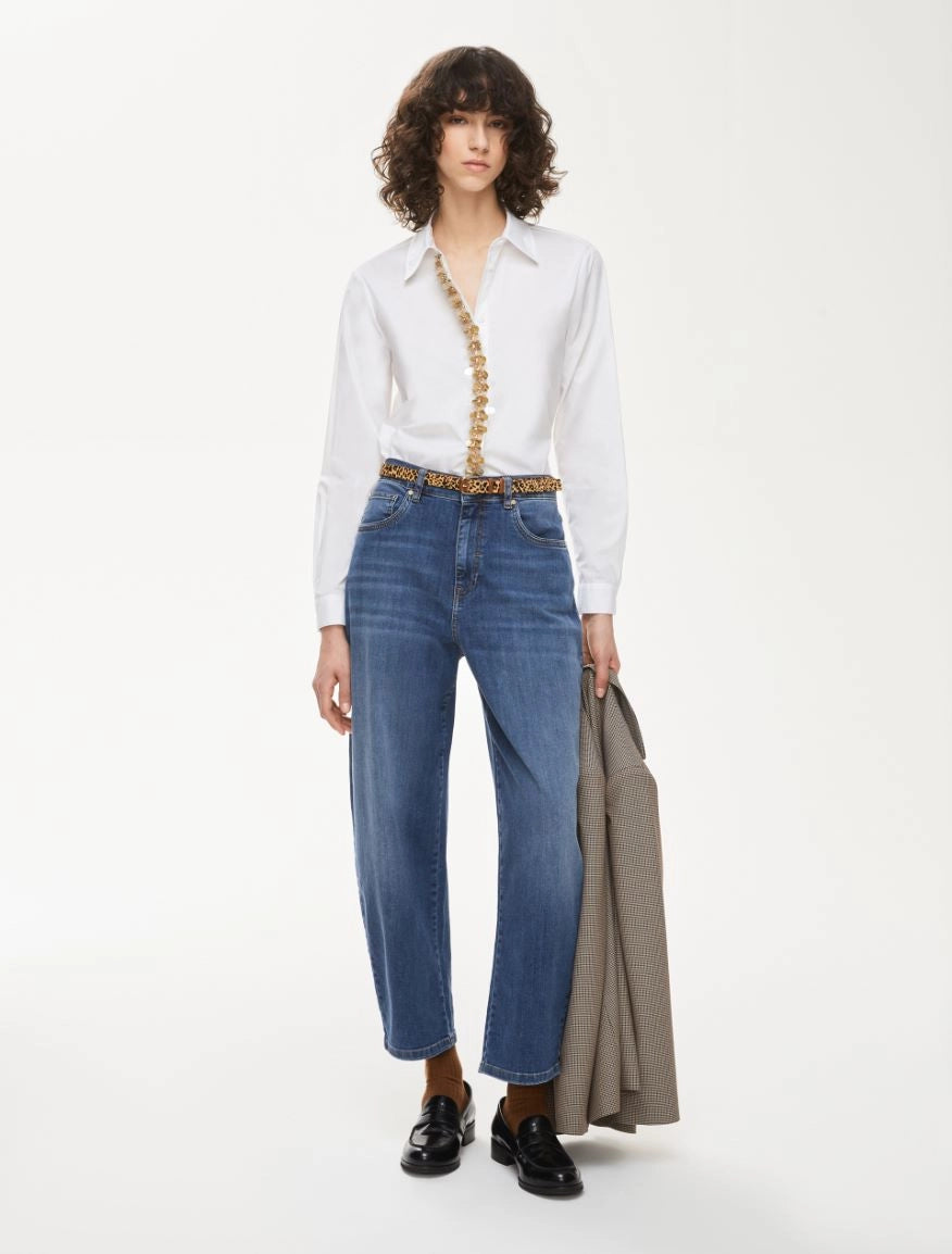 Iblues Charlotte Barrel Leg Denim Jeans