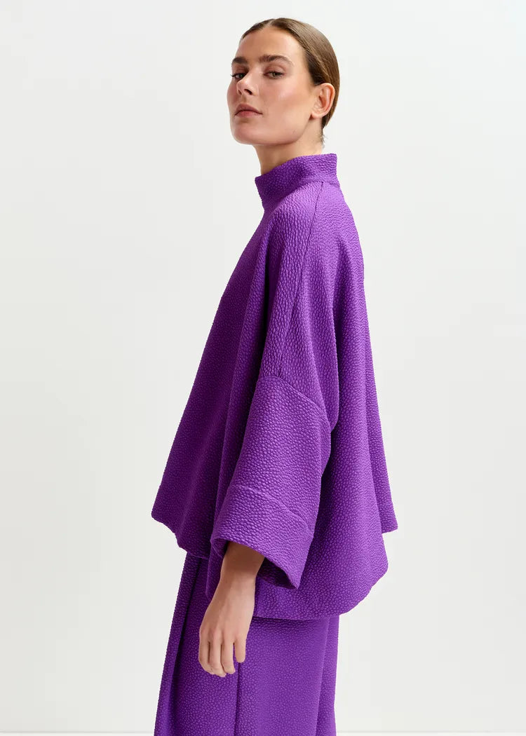 Essentiel Antwerp Iscratch Mauve kimono Style Top