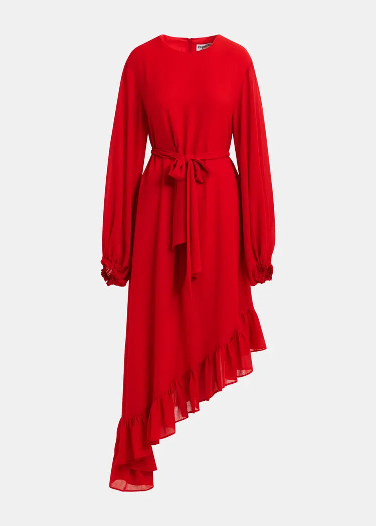 Essentiel Antwerp Asymmetrical Red Dress