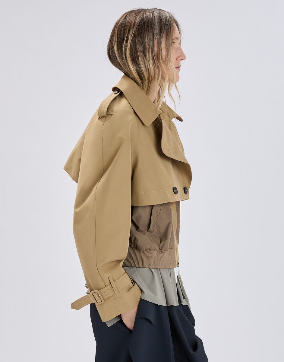 High Street Camel technical cotton twill jacket