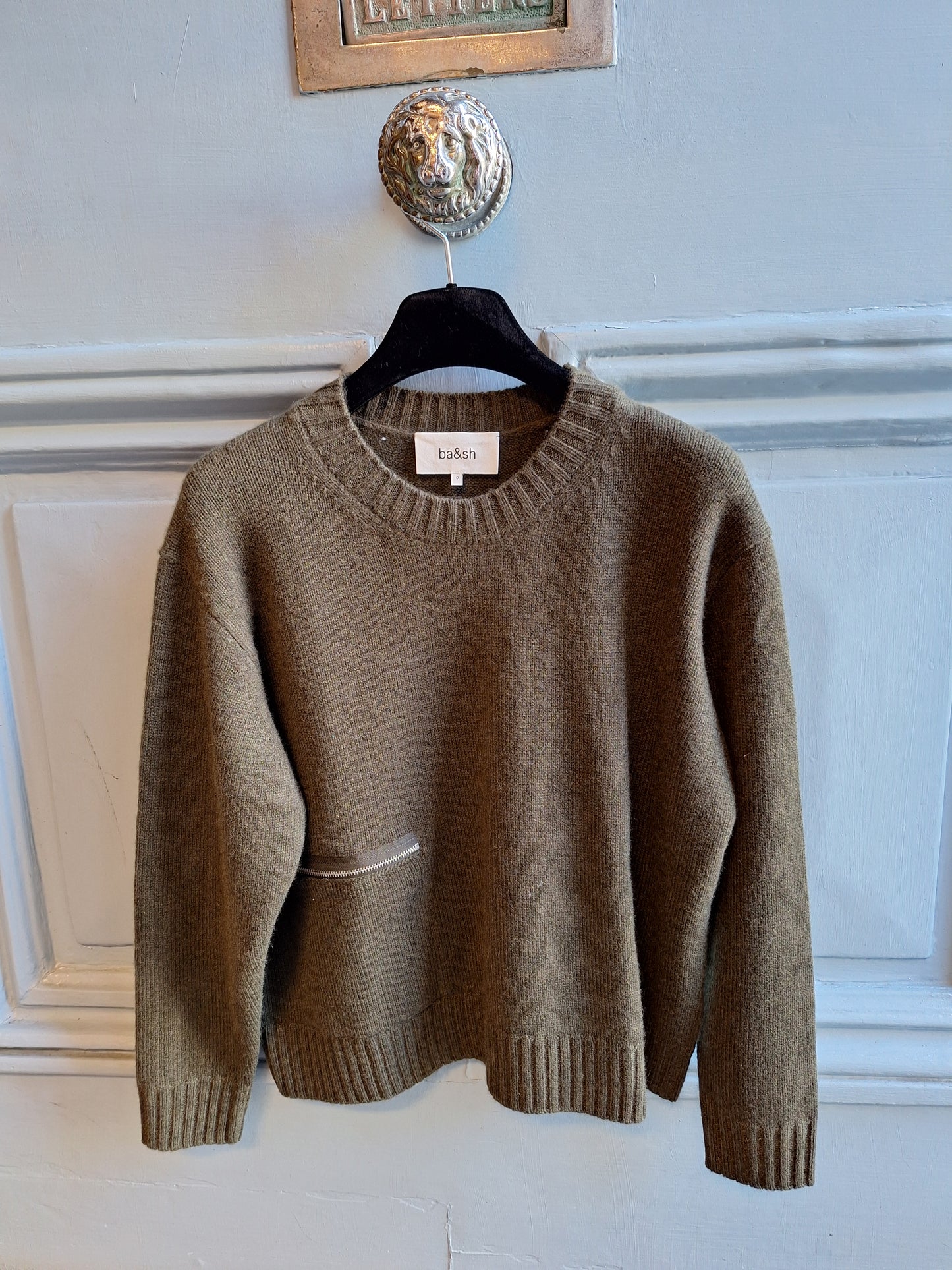 Ba&sh kaki Cashmere Jumper