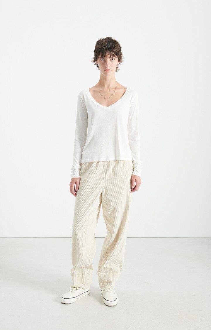 Gamipy Off-White Long Sleeve Top