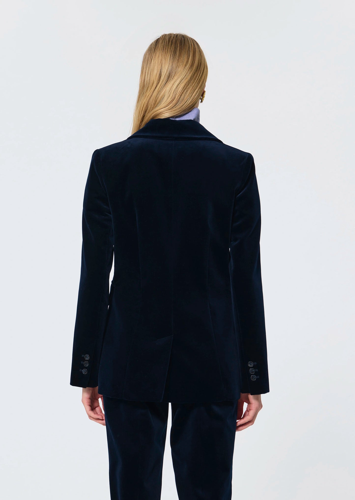 Tara Jarmon Vetty Navy Velvet Jacket