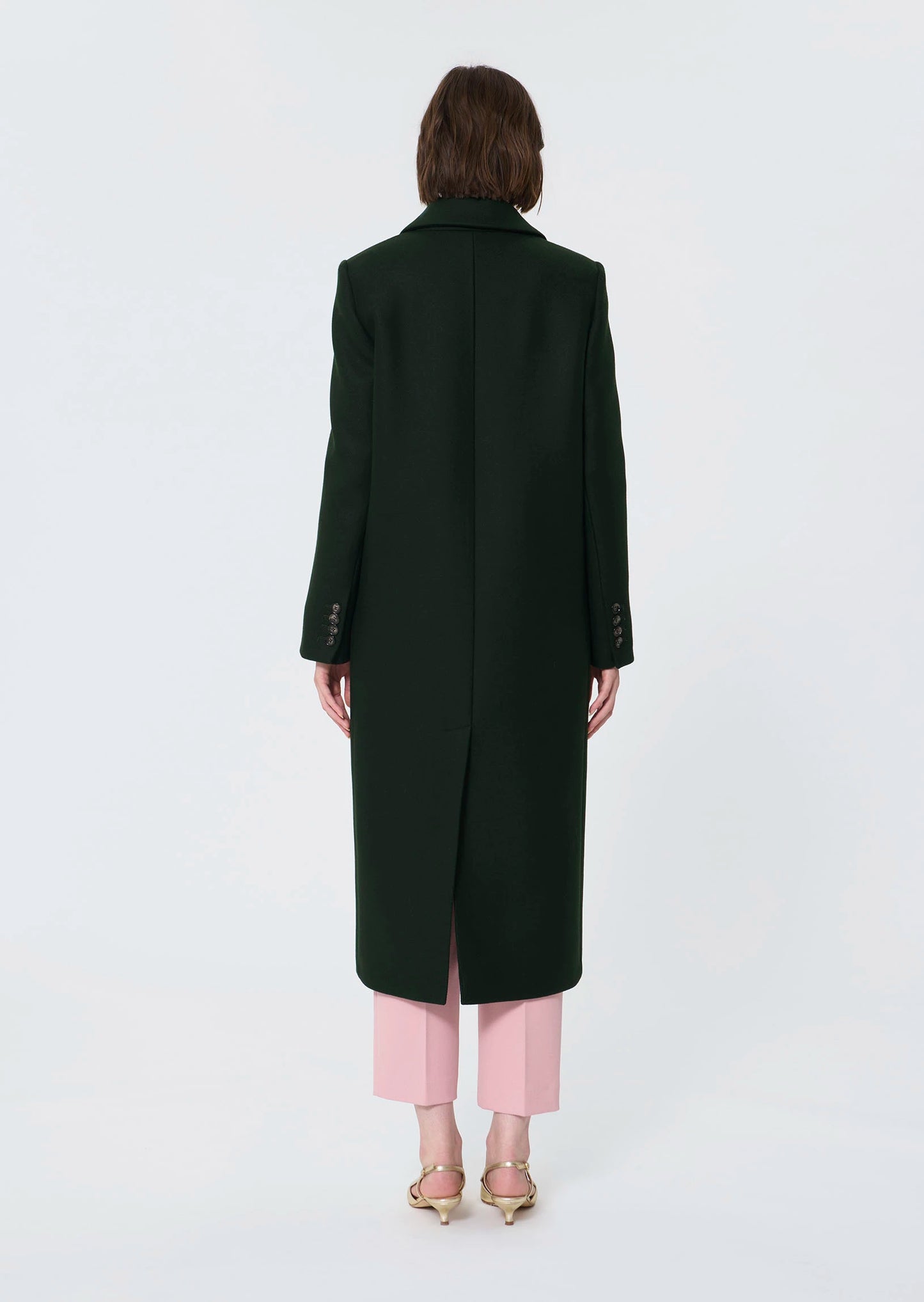 Tara Jarmon Matthew English Green Wool Coat