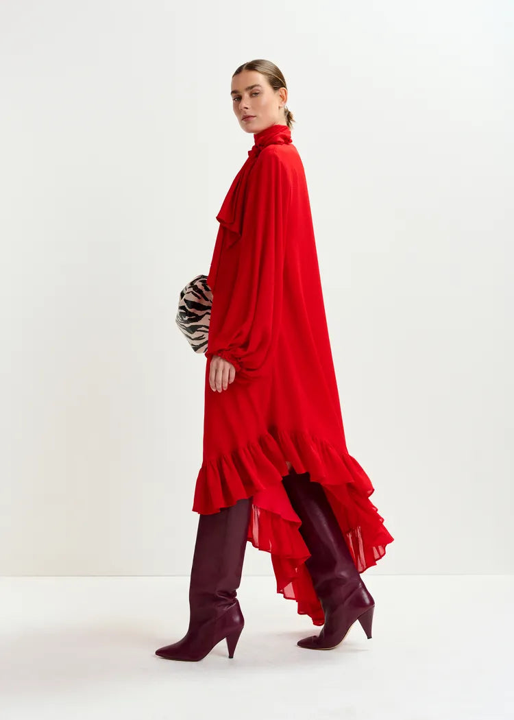 Essentiel Antwerp Asymmetrical Red Dress