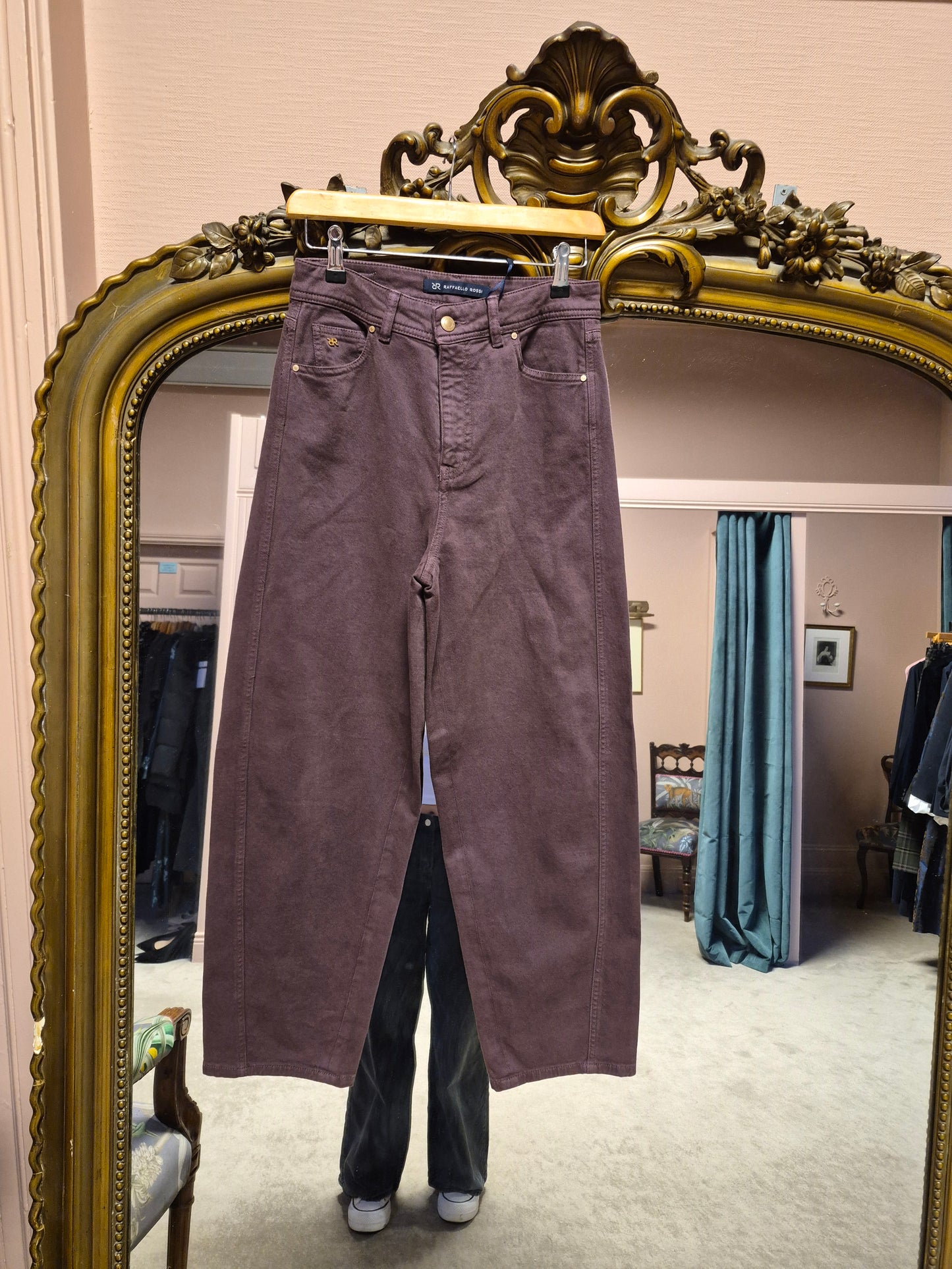 Raffaello Rossi Hanni 7/8 Authentic Denim Burgundy