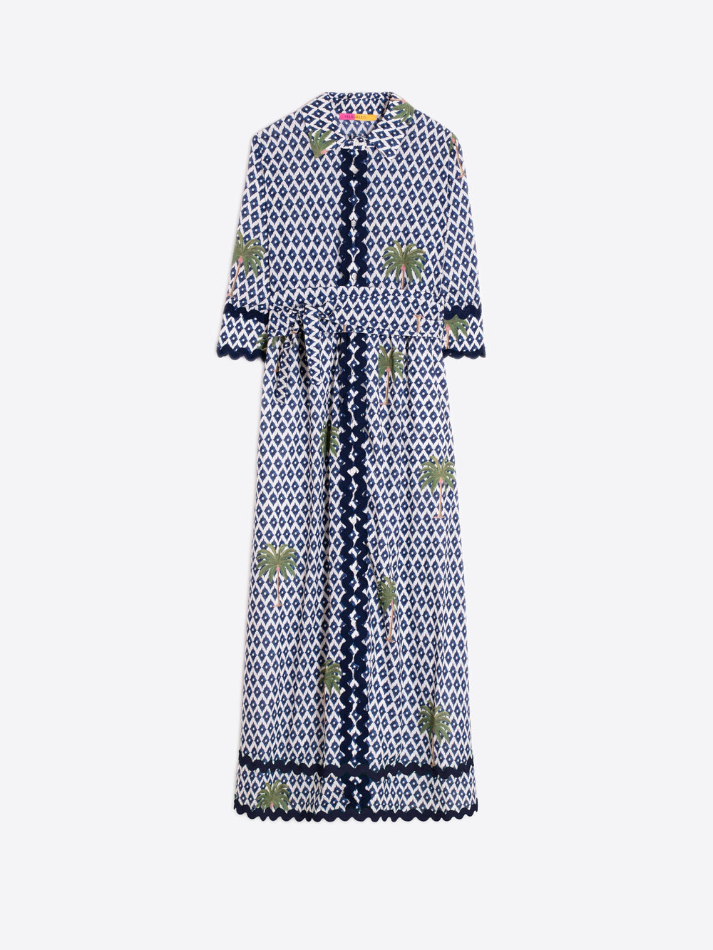 Vilagallo Ikat Palm Dress