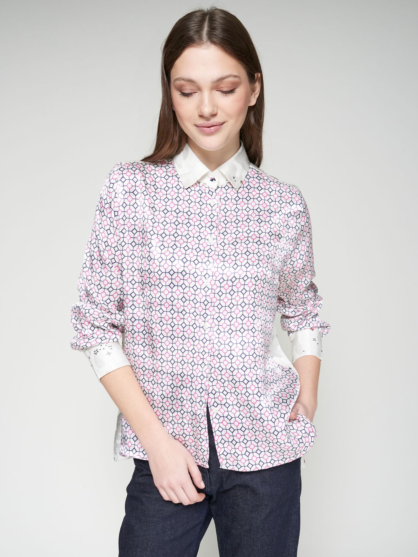 Vilagallo Shirt Isa Geometrico Ovni Jacq Print