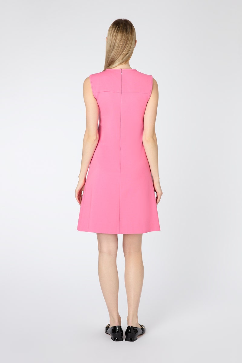 Sybil Jersey Sleeveless Shift Dress Bubblegum Pink