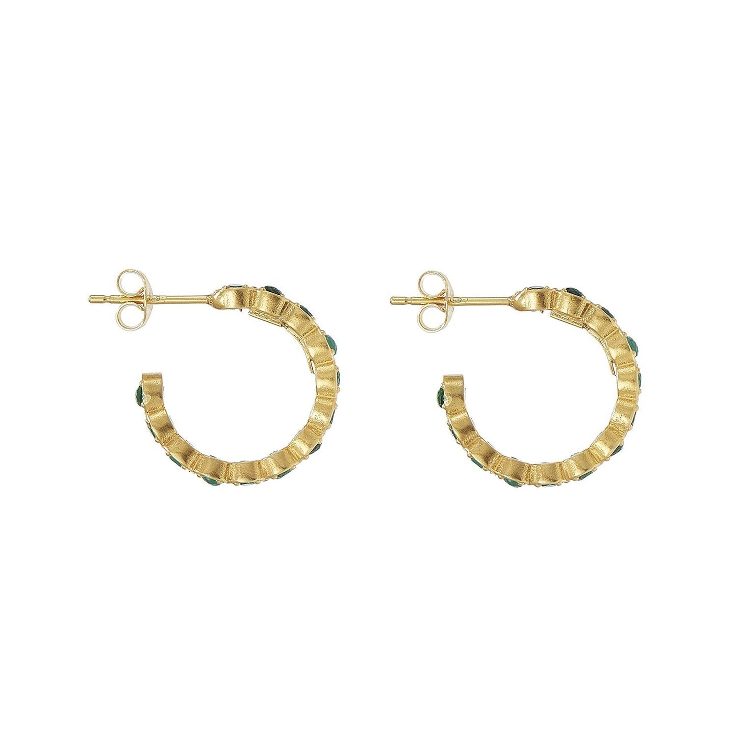 Green Etruria Mini Hoops