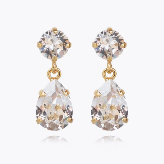 Mini Drop Earrings-Crystal