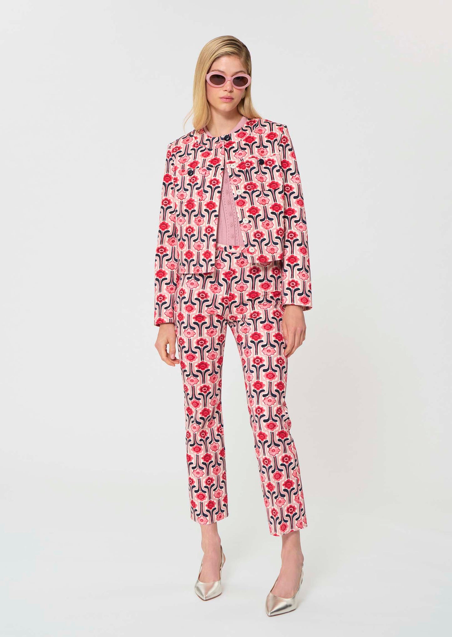 Tara Jarmon Paulino Pale Pink Retro Pants