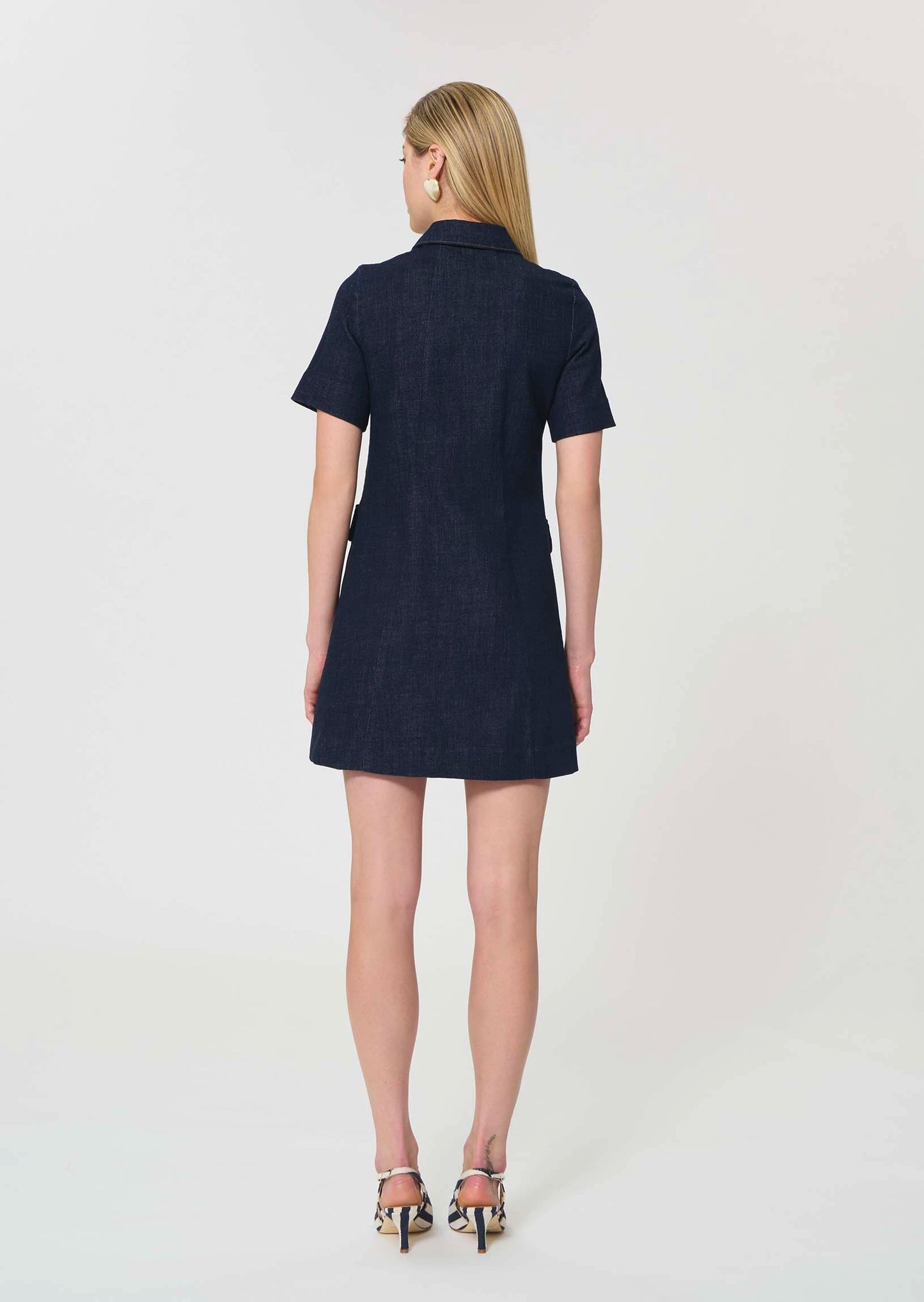 Tara Jarmon .Roanne Dark Demin A-Line Dress