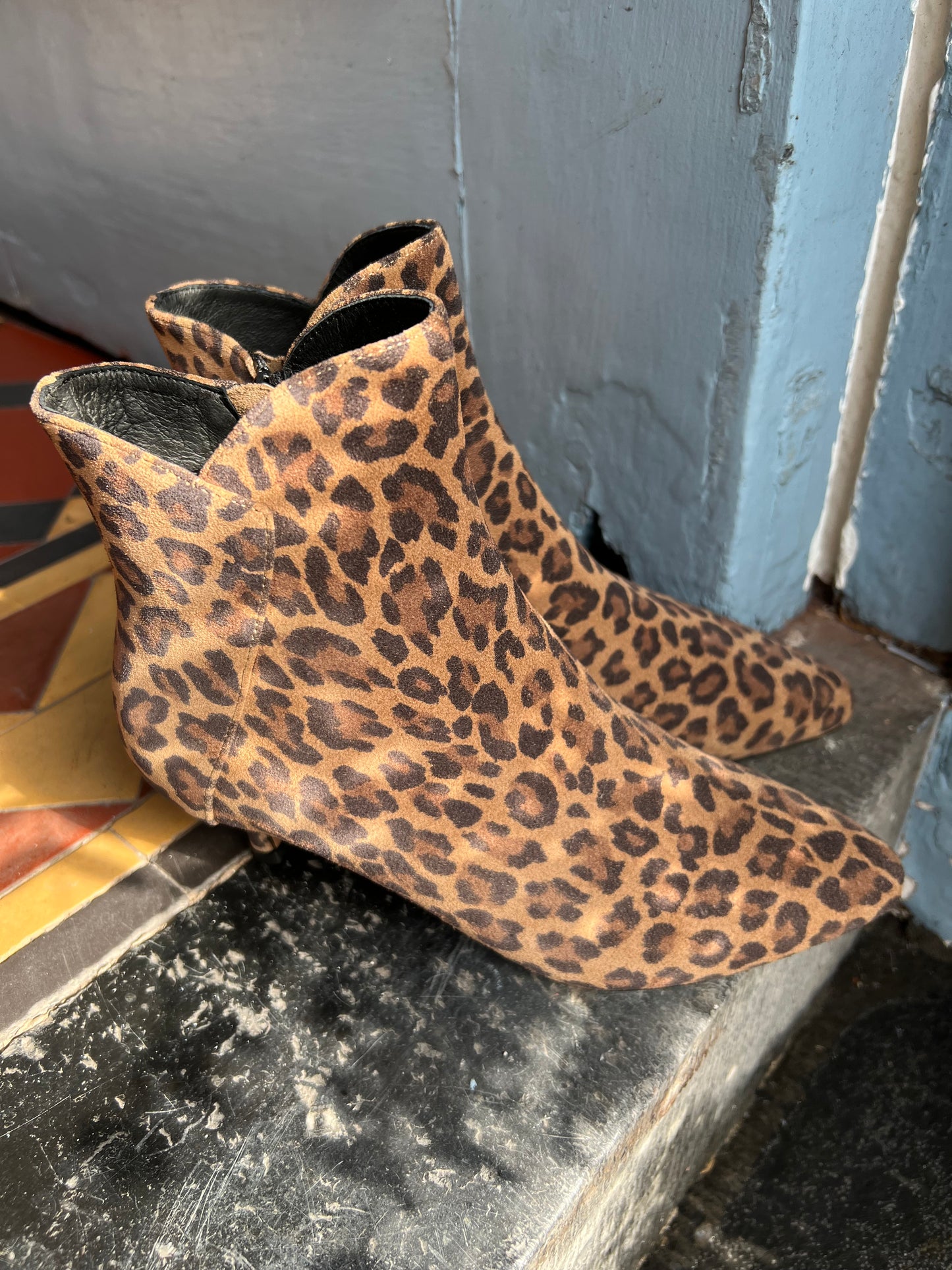 Saga  Leopard Print Zip Shoe Boots