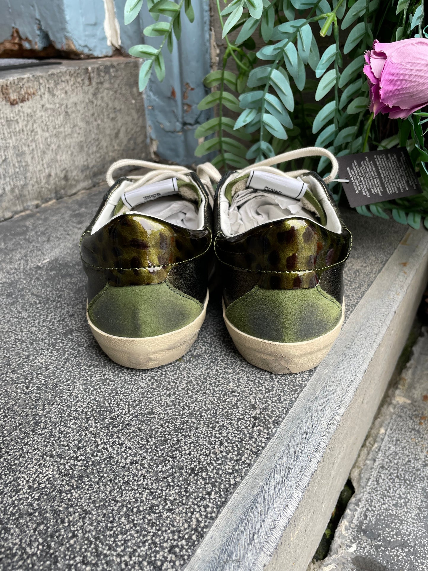 4B12 Supreme Metalic/suede Green Runner