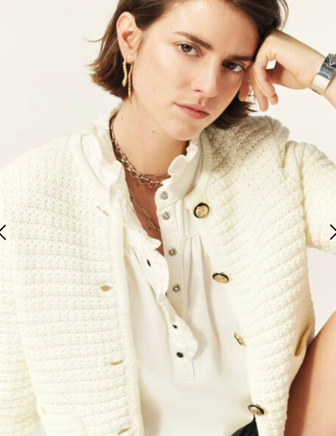 Gaspard Cardigan With Gold Buttons